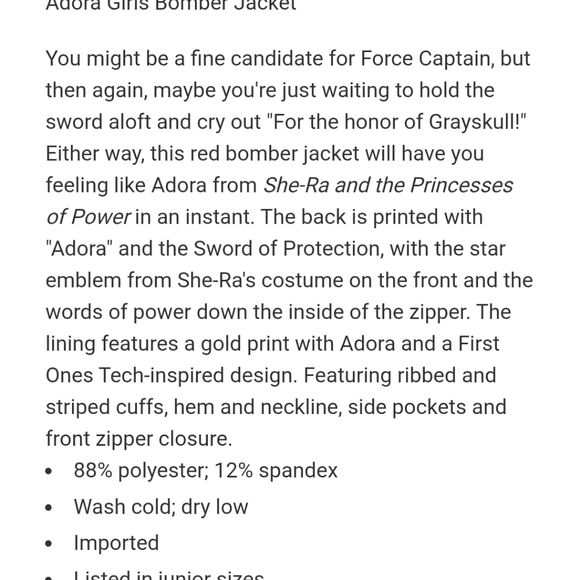 XL Red Satin Jacket with Gold Lettering - Picture 3 of 10